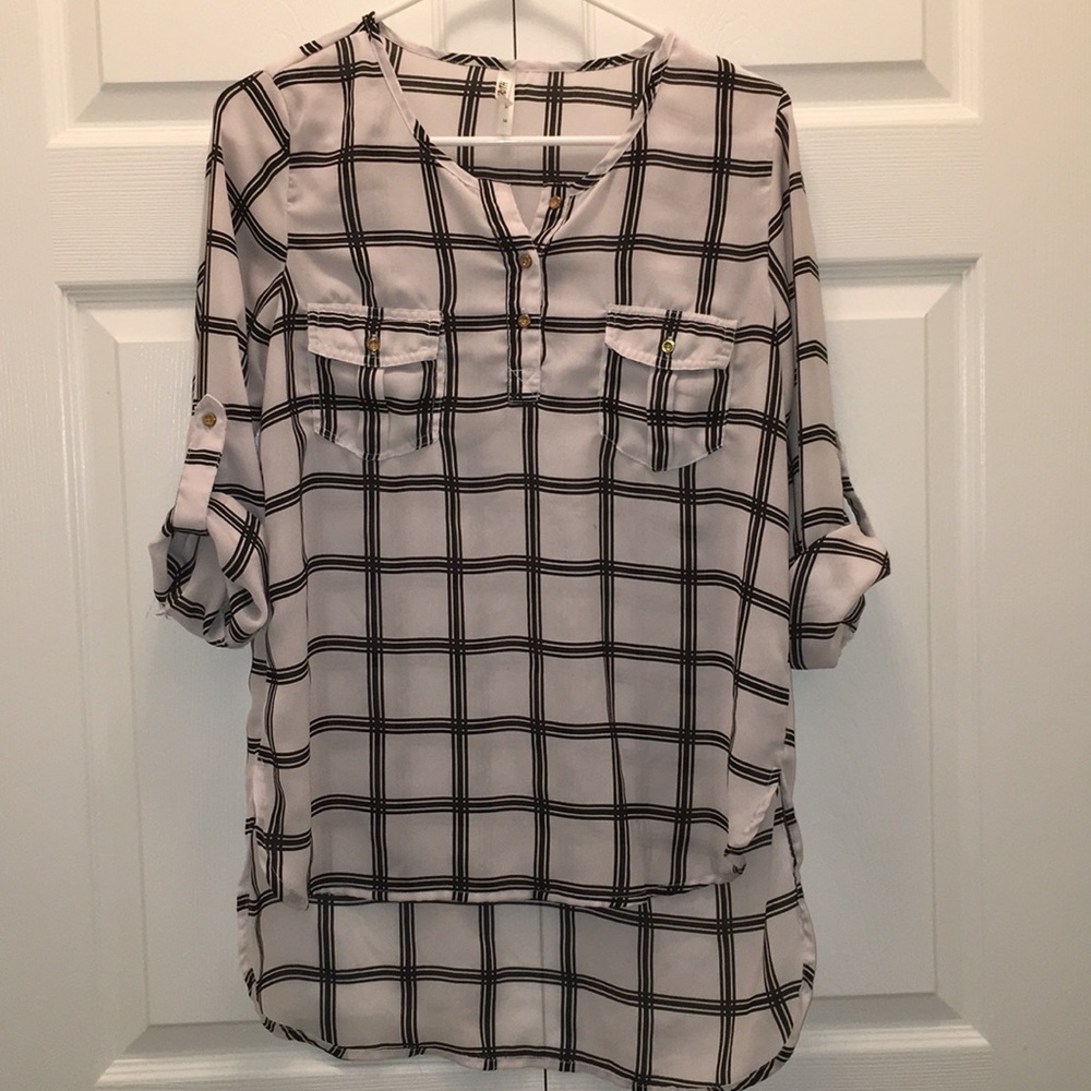 EUC Roll-up Sleeves Blouse